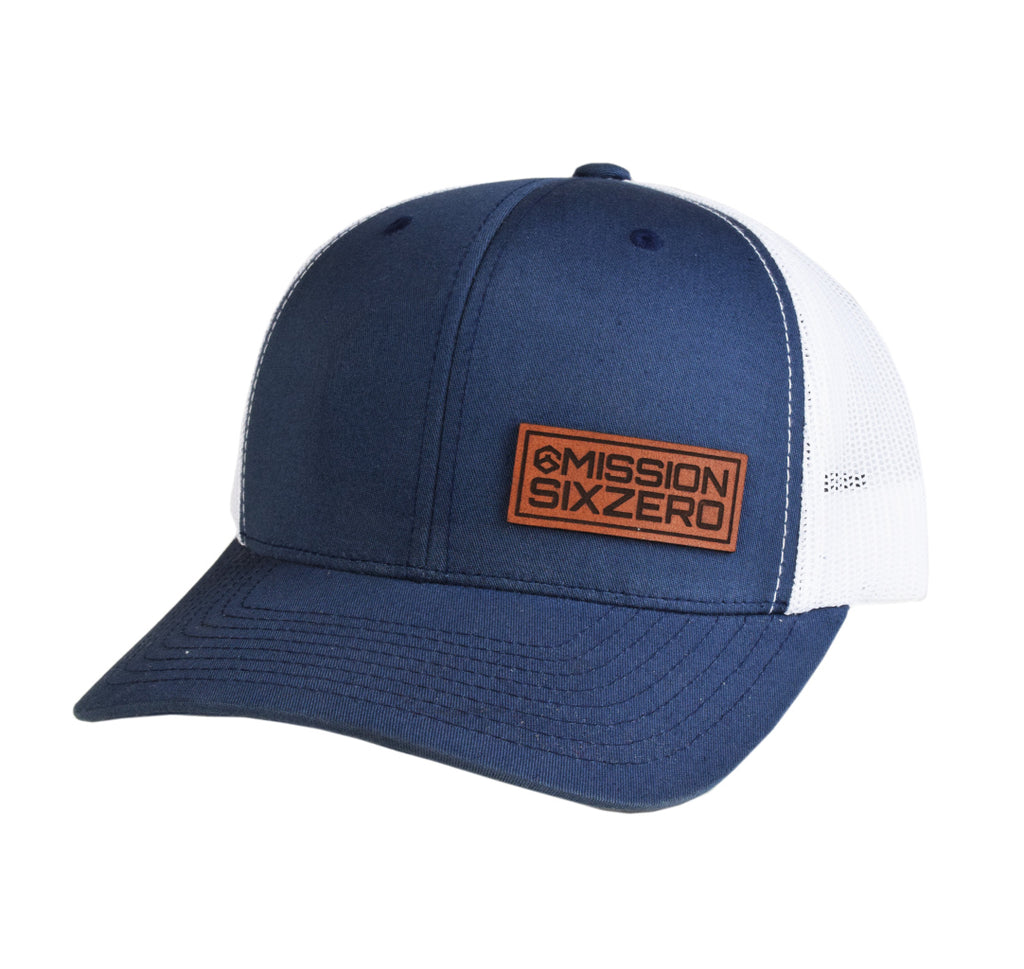 M60 Stacked Offset Leather Patch SnapBack – Mission Six Zero